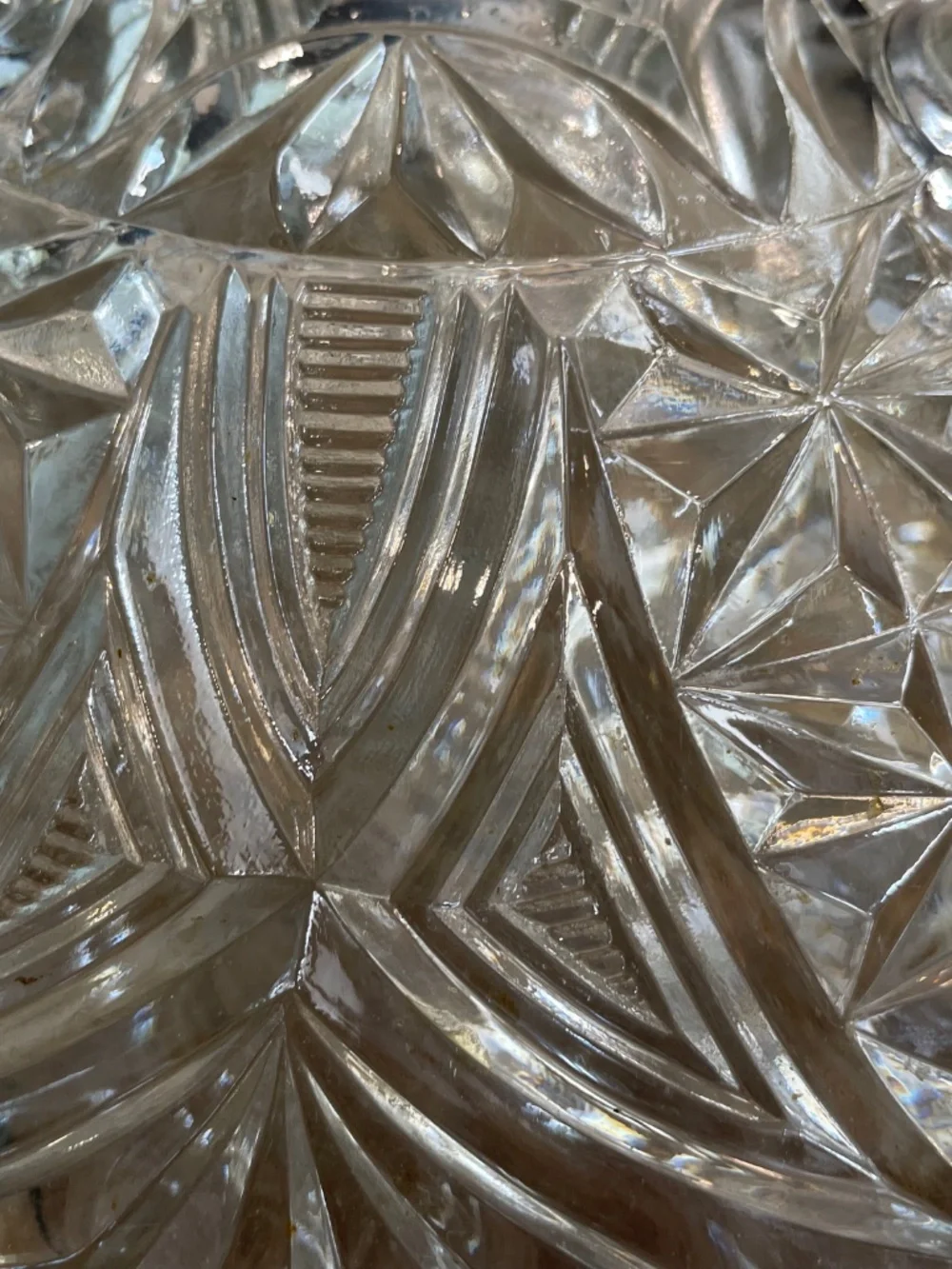 Vintage Glass Bowl on Tripod Feet